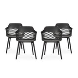 Azalea Outdoor Modern Dining Chair (Set of 4) by Christopher Knight Home - 23.00" W x 21.50" D x 33.00" H