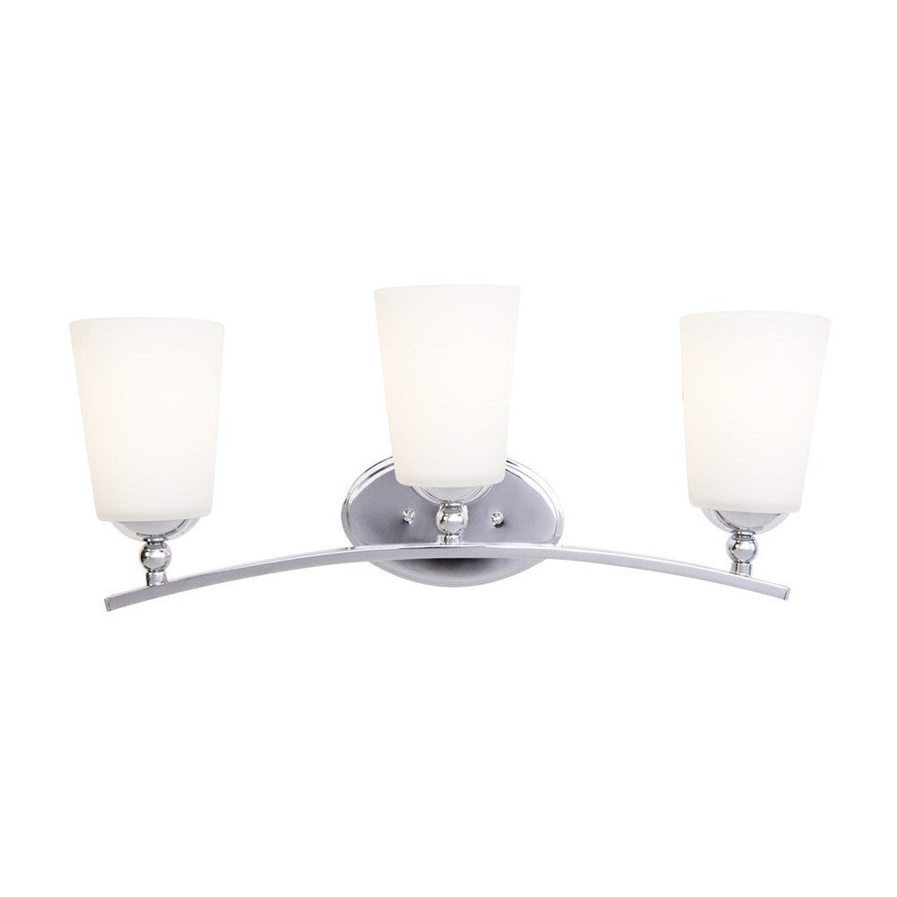 Aztec Lighting Transitional 3-light Chrome Bath/Vanity Light