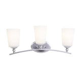 Aztec Lighting Transitional 3-light Chrome Bath/Vanity Light