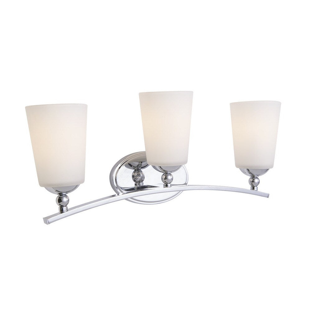 Aztec Lighting Transitional 3-light Chrome Bath/Vanity Light