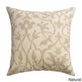 Azure Heritage Faux Linen Feather Filled Throw Pillows (Set of 2)