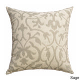 Azure Heritage Faux Linen Feather Filled Throw Pillows (Set of 2)