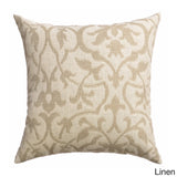 Azure Heritage Faux Linen Feather Filled Throw Pillows (Set of 2)