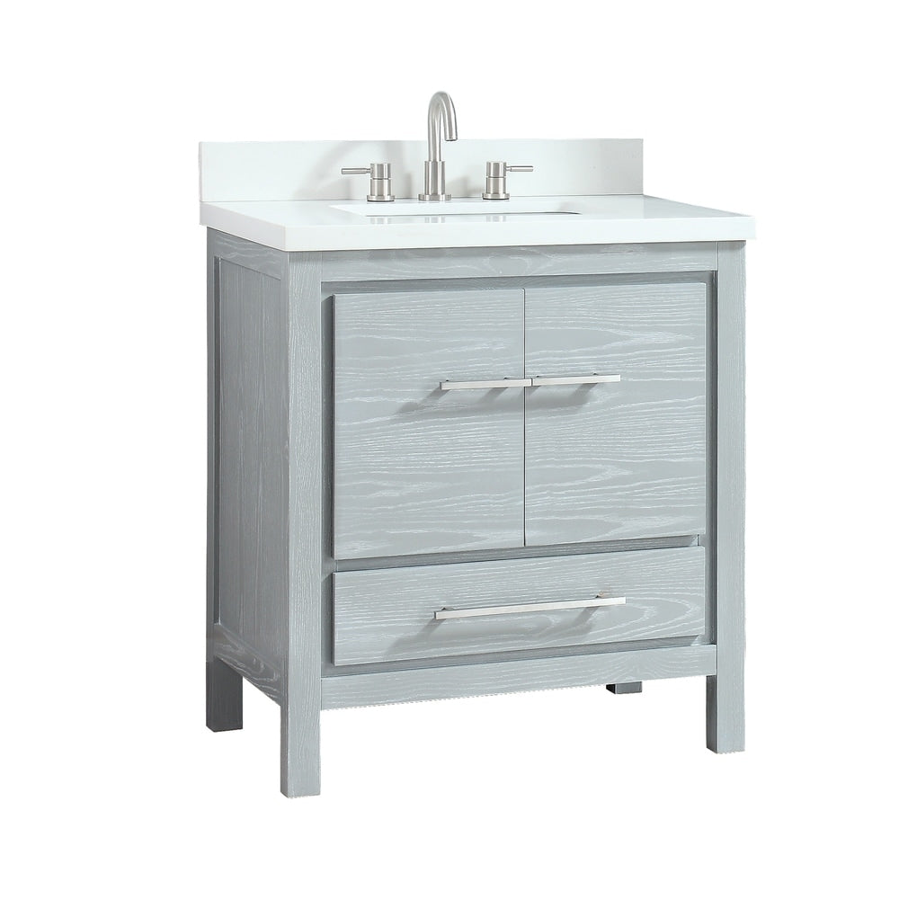 Azzuri Riley 31 in. Bathroom Vanity Set with Quartz Top and Sink
