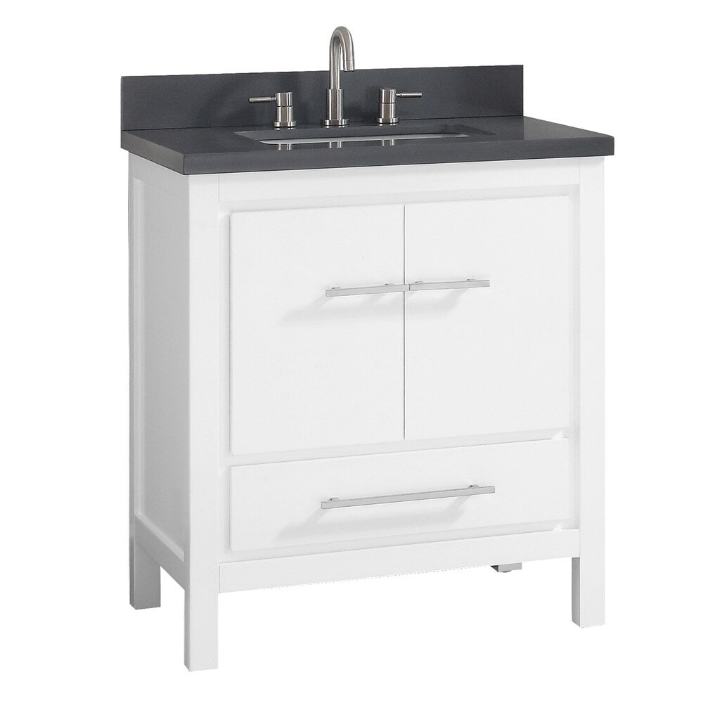 Azzuri Riley 31 in. Bathroom Vanity Set with Quartz Top and Sink