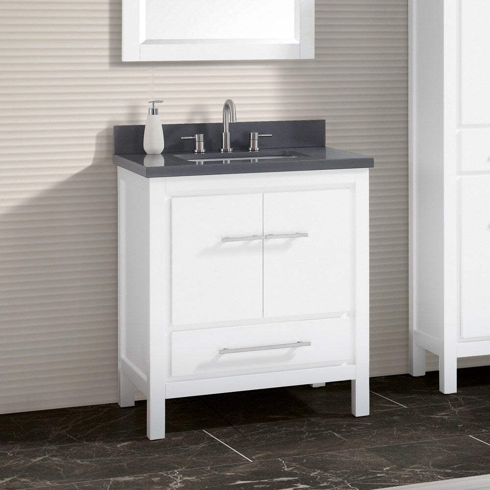 Azzuri Riley 31 in. Bathroom Vanity Set with Quartz Top and Sink
