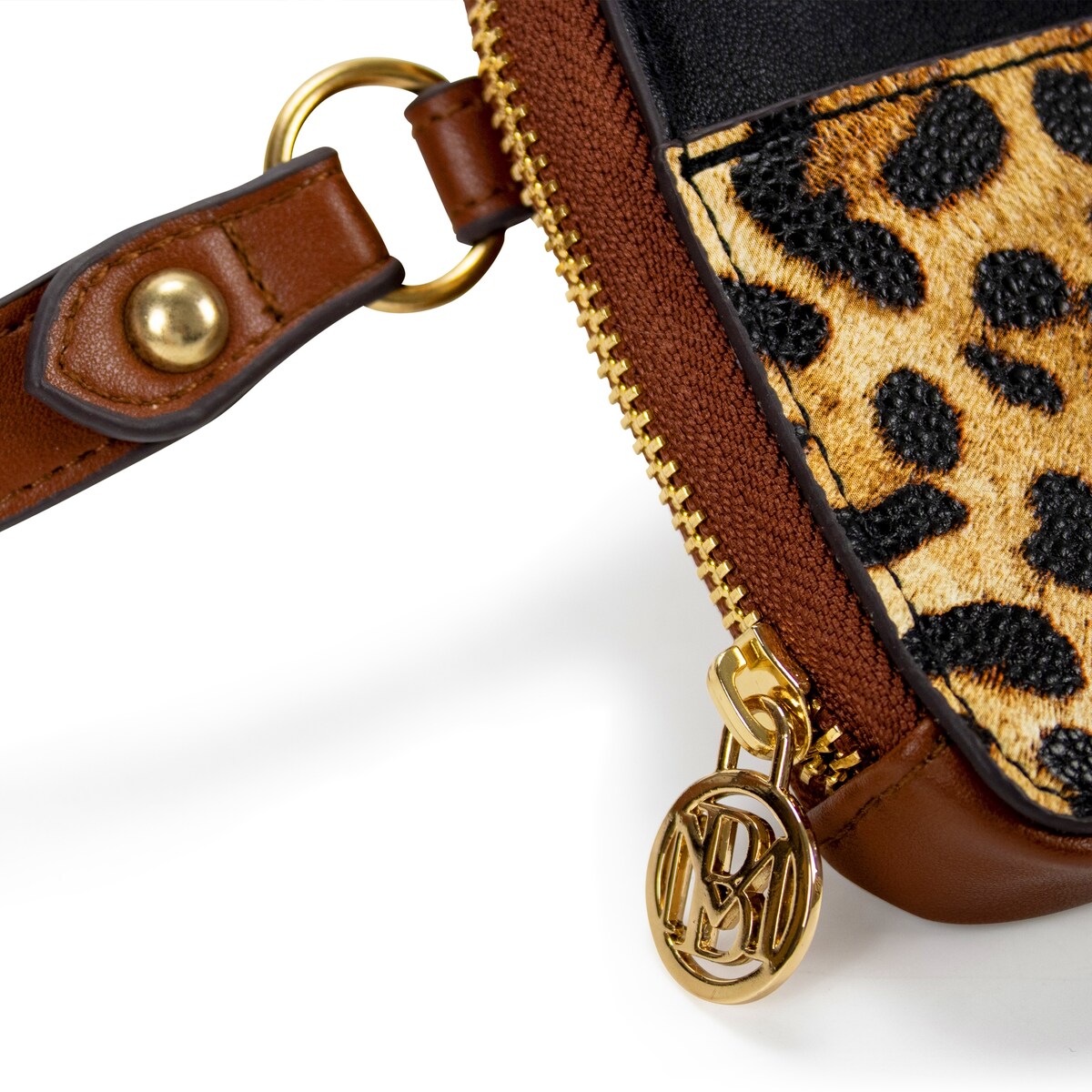 BADGLEY MISCHKA Leopard Vegan Leather Pouch Belt Bag