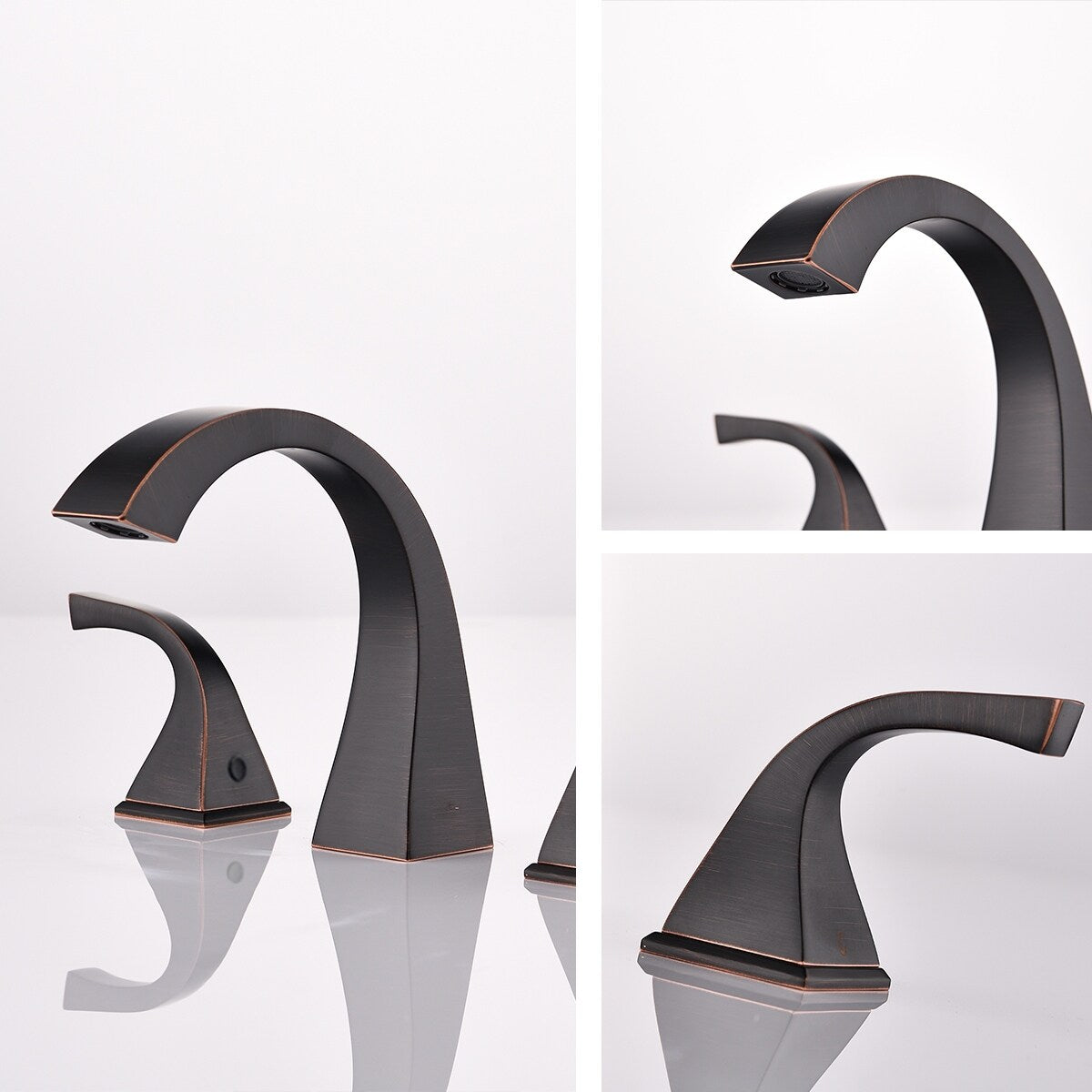 BATHLET Artistic Arc Widespread Bathroom Faucet With Drain