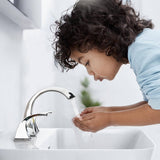 BATHLET Artistic Arc Widespread Bathroom Faucet With Drain