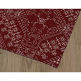 BAYBAR BURGUNDY Outdoor Rug By Kavka Designs