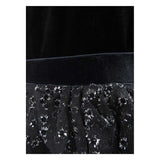BCBGMAXAZRIA Women's Plunging Velvet and Metallic Dress (S, Black)