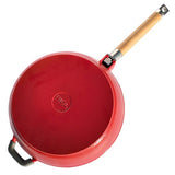 BIOL Non Stick Pre Seasoned Cast Iron Skillet in Red