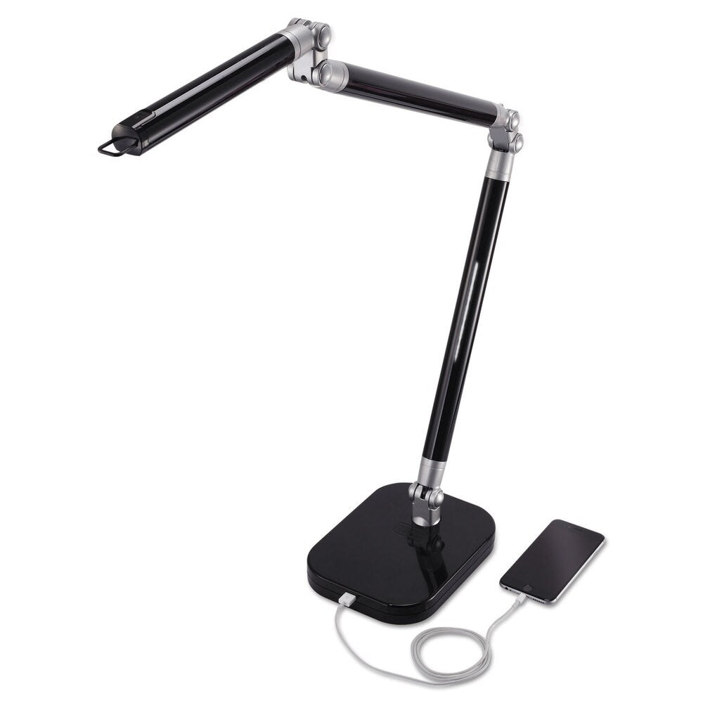 BLACK+DECKER PureOptics SummitFlex Ultra Reach LED Desk Light 2 Prong 29 1/2-inch Black