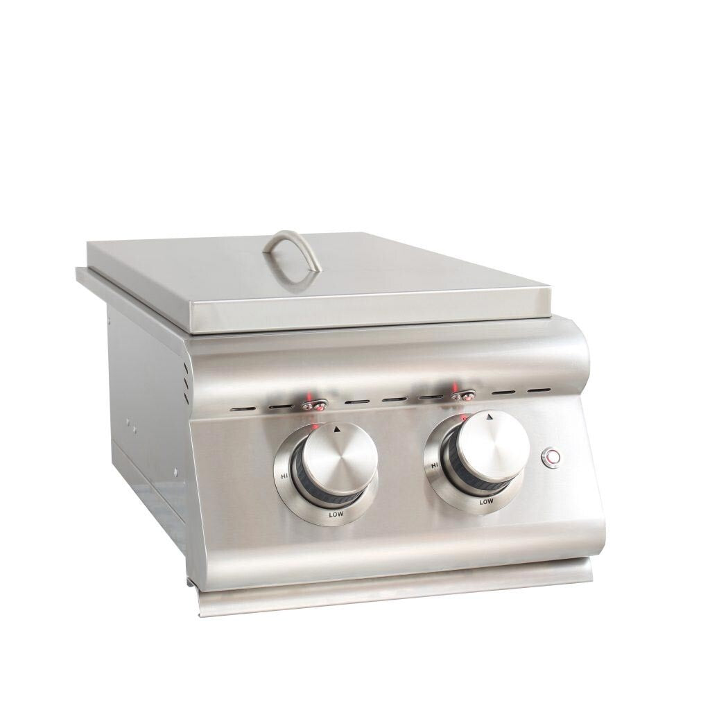 BLAZE - Double Side Burner with Lights - BLZ-SB2LTE (LP) - BLZ-SB2LTE-LP - N/A