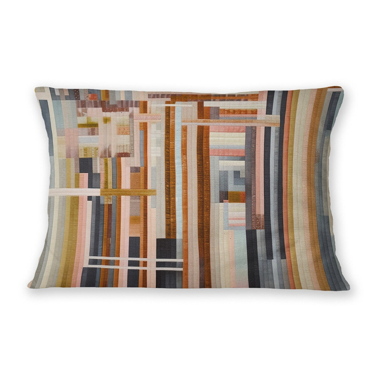 BLOCK AUTUMN Lumbar Pillow By Marina Gutierrez