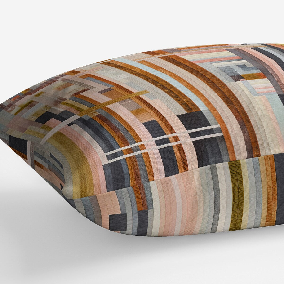 BLOCK AUTUMN Lumbar Pillow By Marina Gutierrez