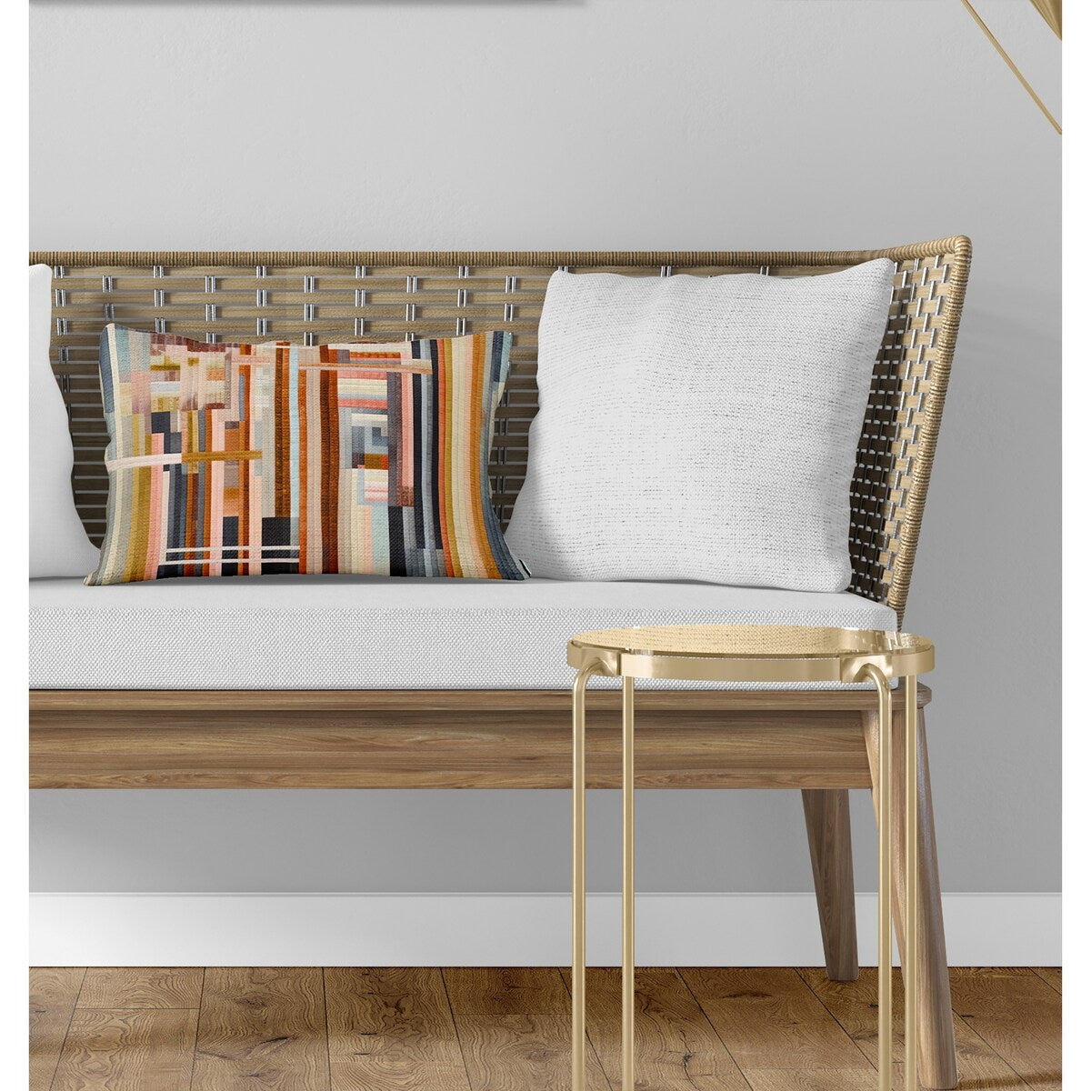 BLOCK AUTUMN Lumbar Pillow By Marina Gutierrez