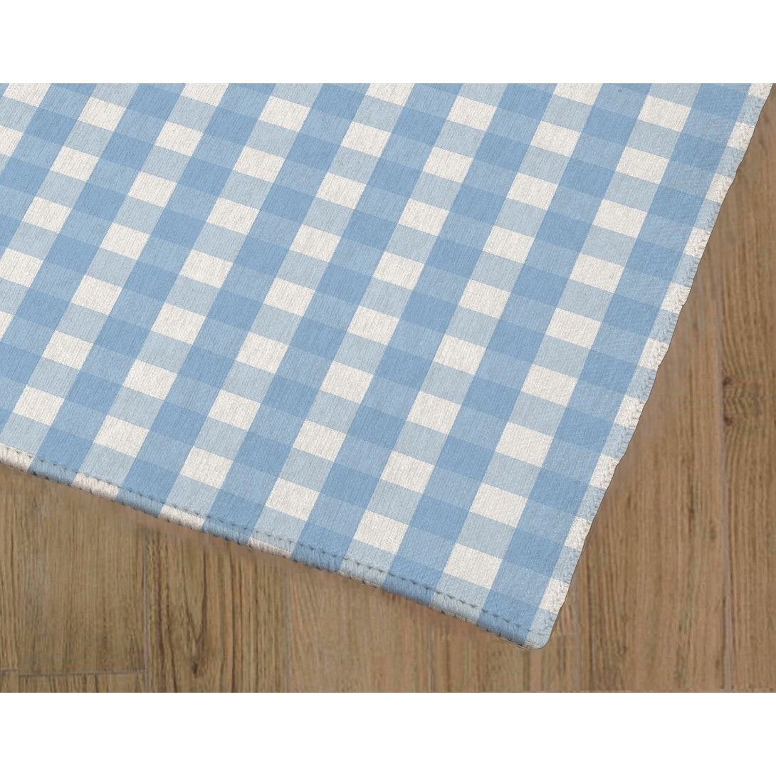 BLUE GINGHAM DREAM Area Rug by Kavka Designs