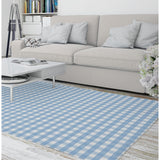 BLUE GINGHAM DREAM Area Rug by Kavka Designs