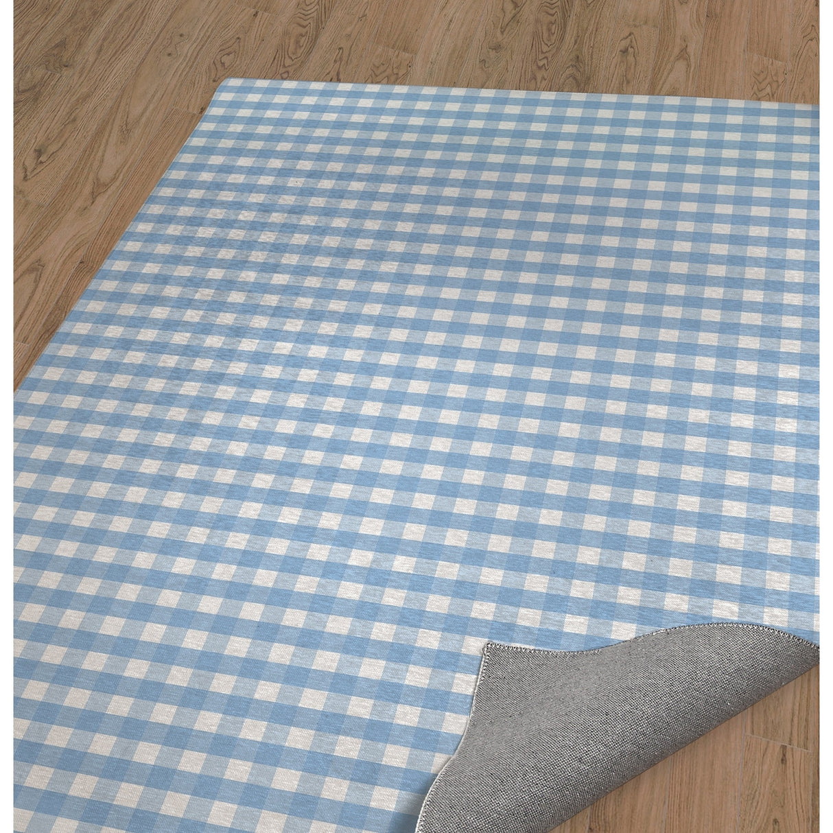 BLUE GINGHAM DREAM Area Rug by Kavka Designs