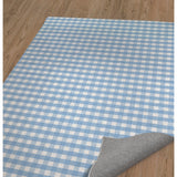 BLUE GINGHAM DREAM Area Rug by Kavka Designs