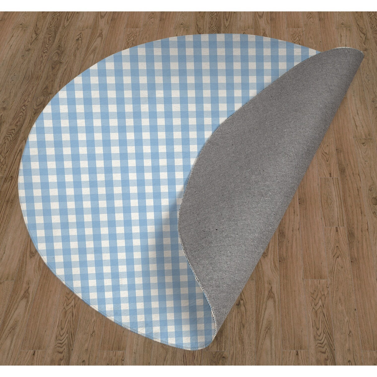 BLUE GINGHAM DREAM Area Rug by Kavka Designs