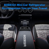 BODEGA 12 Volt Refrigerator,16 Quart (15L) Car Fridge,Portable Refrigerator (5℉-68℉),12/24V DC for Outdoor,Vehicles