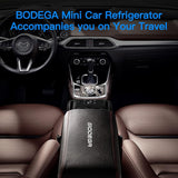 BODEGA 12 Volt Refrigerator,16 Quart (15L) Car Fridge,Portable Refrigerator (5℉-68℉),12/24V DC for Outdoor,Vehicles