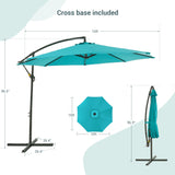 BONOSUKI 10ft Patio Umbrella,Hanging Market Umbrellas w/Tilt Adjustment