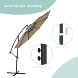 BONOSUKI 10ft Patio Umbrella,Hanging Market Umbrellas w/Tilt Adjustment