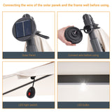 BONOSUKI 10ft Patio offset Umbrella Hanging Umbrella With LED Lights