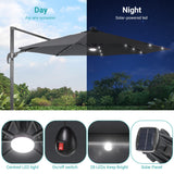 BONOSUKI 11FT LED Cantilever Patio Umbrella Angle Adjustment