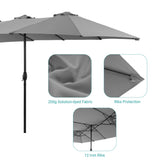 BONOSUKI 15x9ft Double-Sided Patio Umbrella Aluminum with Large Canopy