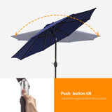 BONOSUKI 9ft Patio Umbrella,Outside Deck Table Umbrella,w/Tilt Crank