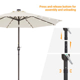 BONOSUKI LED Patio 9Ft Market Umbrella,Outside Deck Table Umbrella