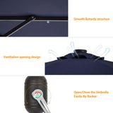 BONOSUKI LED Patio 9Ft Market Umbrella,Outside Deck Table Umbrella