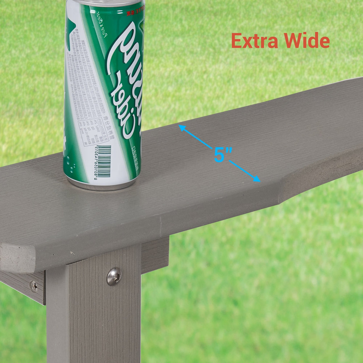 BONOSUKI Patio Adirondack Chair with Cupholder,Weather Resin-Set of 2