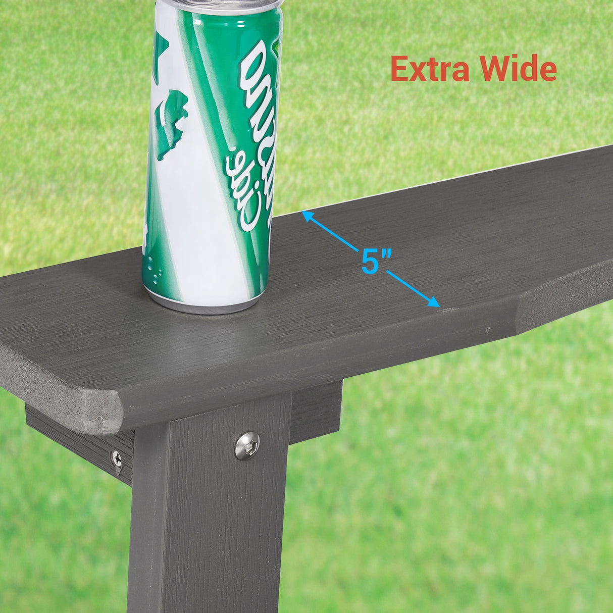 BONOSUKI Patio Adirondack Chair with Cupholder,Weather Resin-Set of 2