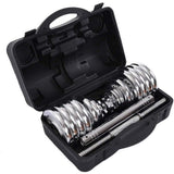 BOSCARE 66 lbs. Adjustable Dumbbells Barbell Weights Set with Bar