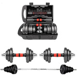 BOSCARE 66 lbs. Adjustable Dumbbells Barbell Weights Set with Bar