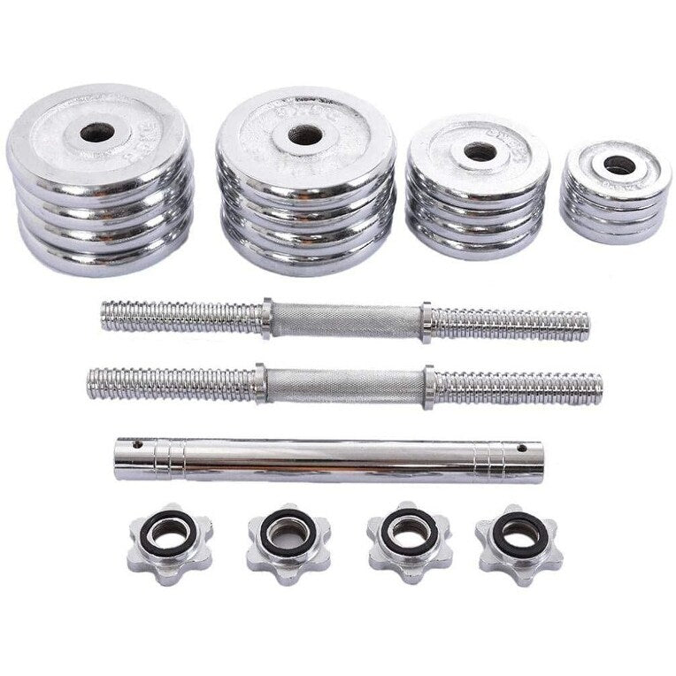 BOSCARE 66 lbs. Adjustable Dumbbells Barbell Weights Set with Bar