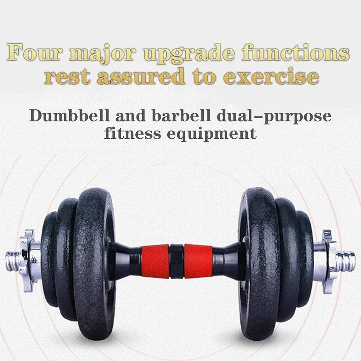 BOSCARE 66 lbs. Adjustable Dumbbells Barbell Weights Set with Bar
