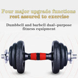 BOSCARE 66 lbs. Adjustable Dumbbells Barbell Weights Set with Bar