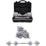 BOSCARE 66 lbs. Adjustable Dumbbells Barbell Weights Set with Bar