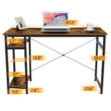 BOSCARE Home Office Desk Workstation Table w/Shelves & Hooks