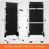 BOSCARE Mini Folding Walking Machine Manual Treadmill Shock-Absorbing