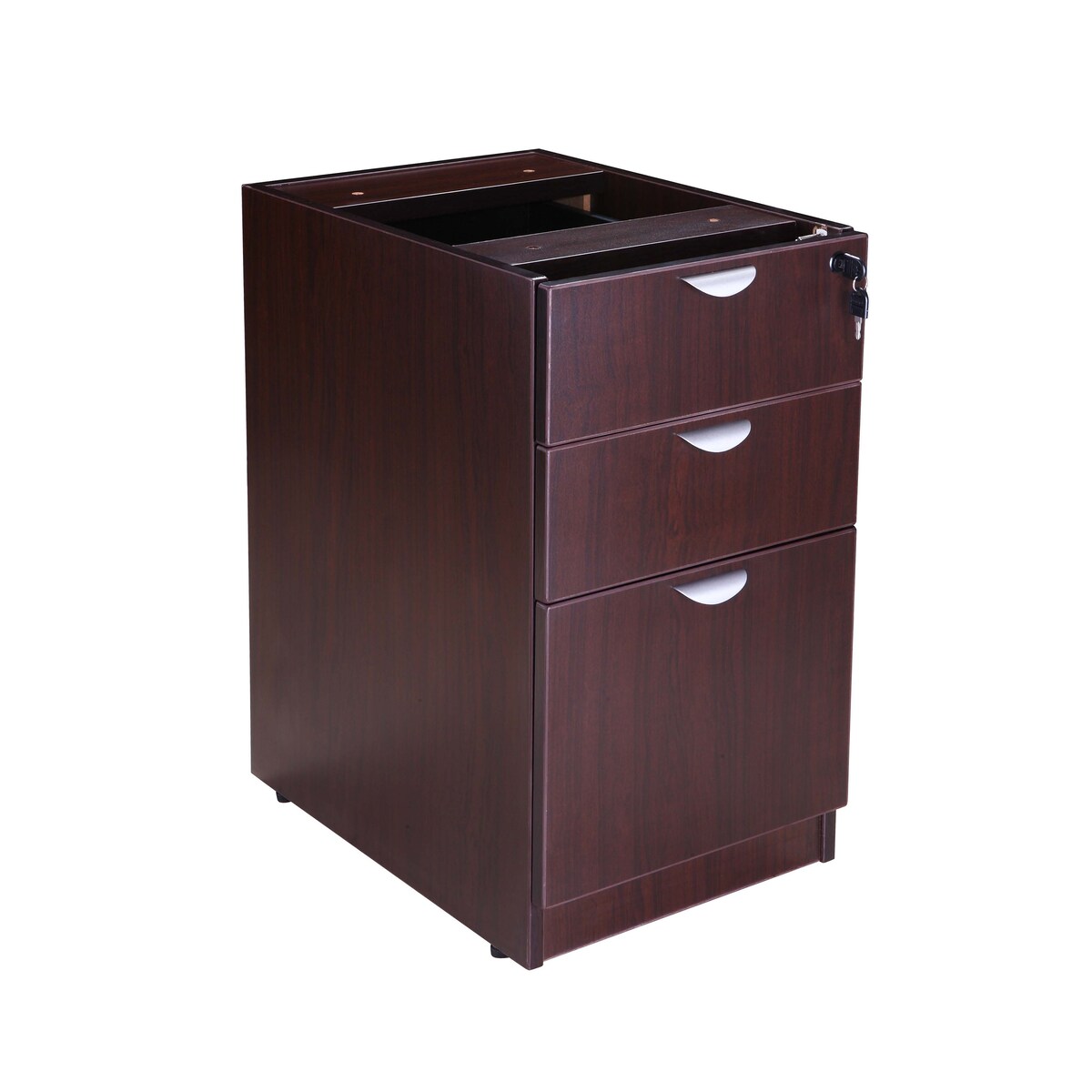 BOSS 71-inch L-Shape Corner Executive Desk with File Pedestal