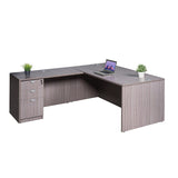 BOSS 71-inch L-Shape Corner Executive Desk with File Pedestal