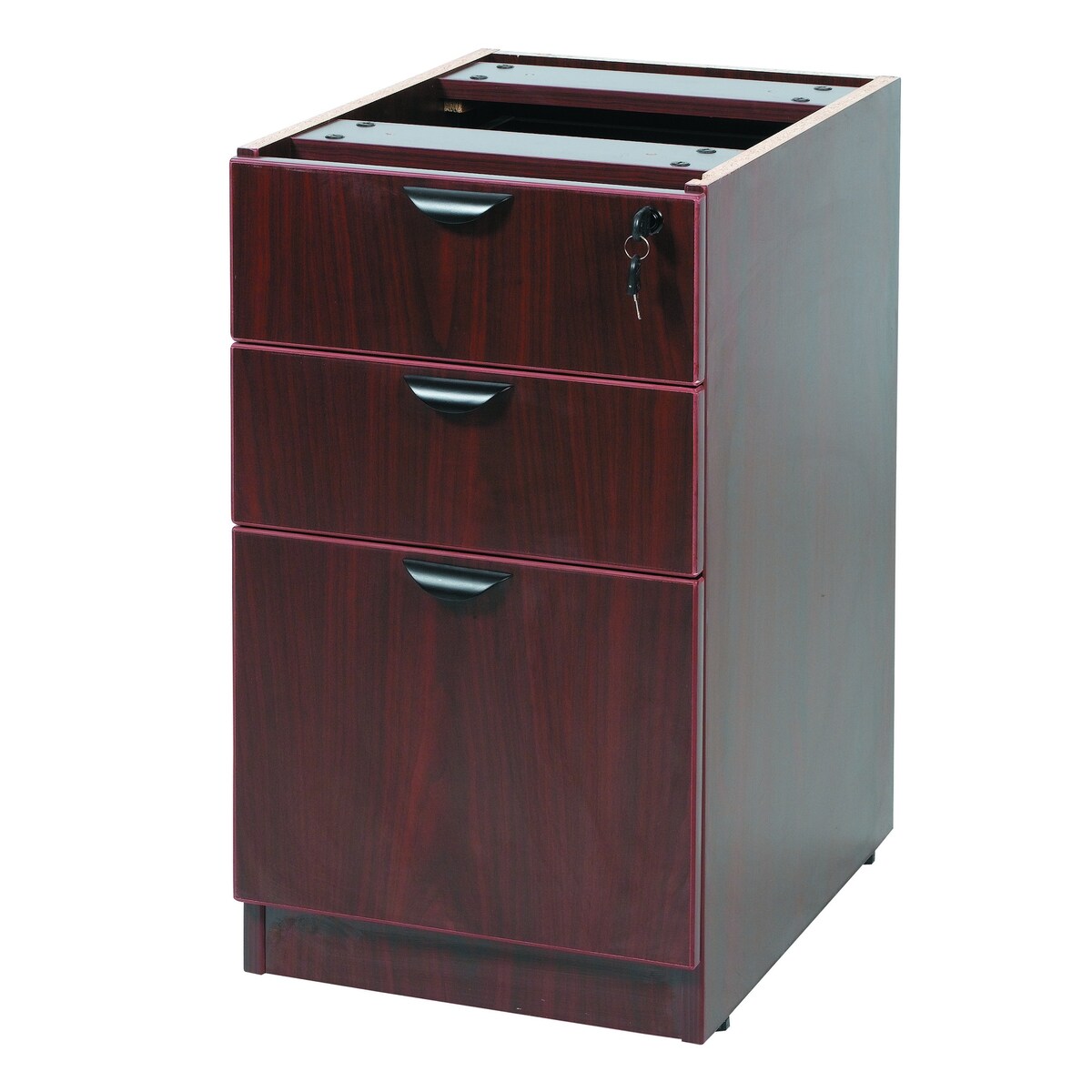 BOSS 71-inch L-Shape Corner Executive Desk with File Pedestal