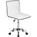 BOSSIN Adjustable Home Office Chair, Mid-Back Armless Ribbed Swivel Task Chair,Vanity Chair for Small Space, Livingroom Make-up